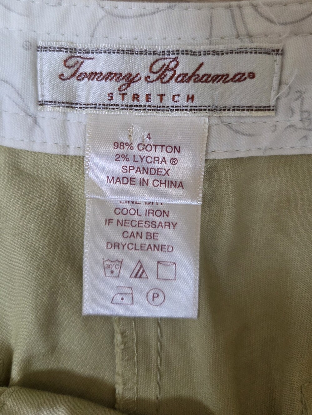 Tommy Bahama Stretch Sage Green Roll Up Capri Pants Size 4 Cropped Resort - Picture 8 of 10